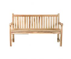 CHICREAT 3 Sitzer Bank Teakholz Gartenbank mit Tablett Teakbank, ca. 150 cm breit