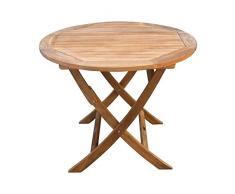 Sedexx Leeds Gartentisch 120cm Klapptisch aus FSC Teakholz Holztisch Bistrotisch