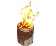 Hoyo Technology GmbH 8 Stück Schwedenfeuer Baumfackel Finnenfackel Gartenfackel Fackel Höhe = 19 cm Ø = 14-20 cm