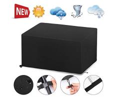 Molbory Abdeckung Gartenmöbel, Abdeckhaube Schutzhülle Abdeckplane für Gartenmöbel, Gartentische und Möbelsets, wasserdichte Oxford Atmungsaktives Rechteckig (180 x 120 x 74cm)