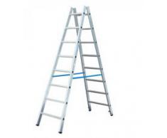 Sprossen-DoppelLeiter, (Alu), Arbeitshöhe 4,85 m,Leiternhöhe 3,25 m, Sprossen 2x12, Gewicht 13,5 kg