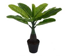 INtrenDU 3X künstliche Dekopflanze im Set Palme Kunstpflanzen im Topf Kunstblumen Fensterdeko künstliche Pflanze