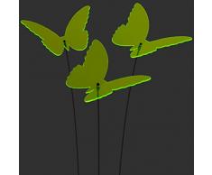 SUNPLAY Sonnenfänger Schmetterlinge Maddy in GRÜN, 3 Stück je 20 cm Durchmesser im Set + 70 cm Schwingstäbe
