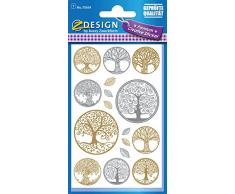 AVERY Zweckform 55654 Metallic Sticker Lebensbaum 14 Aufkleber