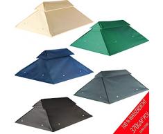 freigarten.de Ersatzdach für Pavillon 3x4 Meter Wasserdicht Material: Panama PCV Soft 370g/m² extra stark Modell 7 (Anthrazit)