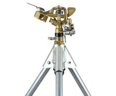 Agrarflora Kreisregner, Sektorenregner 1/2 Zoll Komplettset mit Dreibein-Stativ und 12m PTFE Gewinde-Dichtungsband, zum Beregnen von Pflanzen und Rasenflächen, Rasensprenger, Regner