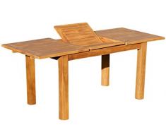 ASS echt Teak Holz Garten Tisch Ausziehtisch 150/210x90 180-240cmx100 200-250-300x100cm 200-240-280x100cm 160-220x90cm ausziehbar, Größe:130-180 ausziehbar x 80 cm