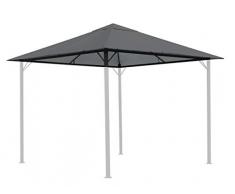 QUICK STAR Ersatzdach für Garten Pavillon 3x3m Grau RAL 7012 Antik Pavillondach Ersatzbezug