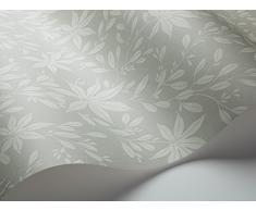 ECO Simplicity 3658 Vliestapete Blattranken Fächerahorn hell beigegrau auf graubraun