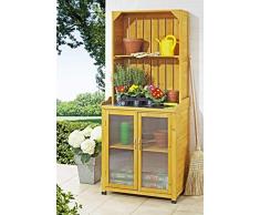 Gartenschrank mit Regalaufsatz