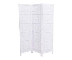 miaVILLA Paravent Orient - Raumtrenner - Orientalischer Look - Holz - Weiß