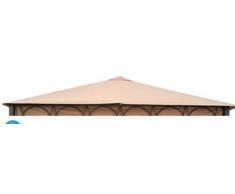 Ersatzplane Pavillon 3,50 x 3,50 m Polyester Hellbraun Metallpavillon Art-Nr. 103321