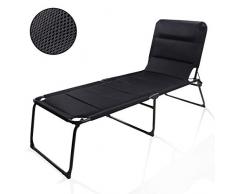 your GEAR Sonnenliege Salina 3D - XXL Campingliege mit Quick Dry Polsterung & 3D Mesh-Bezug - Bequeme Caravan Klappliege