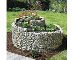 bellissa Gabionen-KräuterspiraleDie Große - 95600 - Steinkorb-Kräuterschnecke - Bausatz aus frostsicheren Materialien inkl. Trennfolie - 200 x 150 x 20/80 cm
