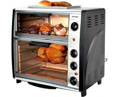 Syntrox Germany 42 Liter Edelstahl Doppel Backofen mit Barbecue