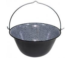 Ungarischer Gulaschkessel aus bruchsicherem Emaille Outdoor Camping Lagertopf Verschiedene Größen (14 Liter)