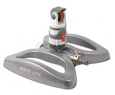 Bradas WL-Z13 White line 4 Funktionen Kreisregner bis 350 qm mit Standfuß, Metall, Grau, 10x10x10 cm