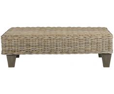 Safavieh Sitzbank, Rattan, weißgewaschen natur, 100 x 68 x 30.48 cm