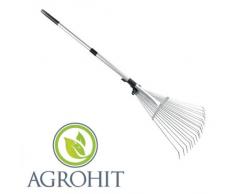 Verstellfächerrechen aus Aluminium, Fächerbesen, Laubbesen, Laubrechen