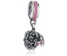 Pandora Damen-Bead Ewiger Blumenstrauß Rosa 925 Sterling Silber Emaille 791106EN24