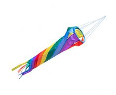 CIM Windsack - Windturbine 60 Rainbow - UV-beständig und wetterfest - Ø12cm, Länge: 60cm - inkl. Kugellagerwirbelclip