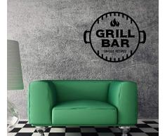 Caz4759 Wandaufkleber, Grillbar, Rezept, Snack, Café