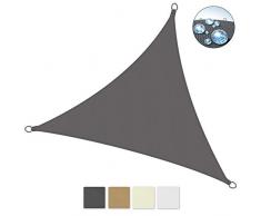 Sol Royal SolVision PS9 - Sonnensegel dreieckig 300x300x300 cm PES Wasserabweisend - Anthrazit - Sonnenschutz UV Schutz