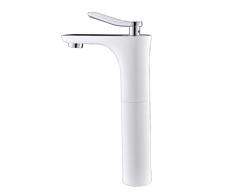 WZXtaps Küchenarmatur-Wannen-Hahn kalter Heiztisch Bassin-Badezimmer-Schrank Waschbecken Toilette-Hahn-Bassin-Hahn-Hahn-Weiß Copper Basin Taps Schwenkauslauf Wasserhahn Maximale Haltbarkeit Tap