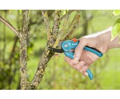 GARDENA Gartenschere A/S: Stabile Rebenschere mit Amboss-Schneide für älteres und trockenes Holz bis 18 mm Durchmesser, mit zwei Griffpositionen und ergonomischen Griffen (8855-20)