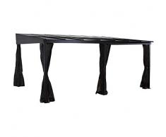 Sojag Aluminium Terrassenüberdachung St. Barth 12x16 Anthrazit // 363x484 cm (TxB) // Überdachung und Terrassenüberdachung