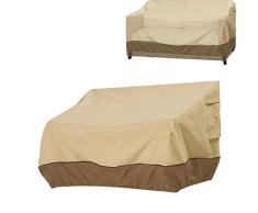 Garten Sofabezug mit Kordelzug Wasserdicht Staubdicht UV-Schutzhülle für Loungebank Love Seat 2-Sitzer / 3-Sitzer Outdoor 224 × 83 × 84cm