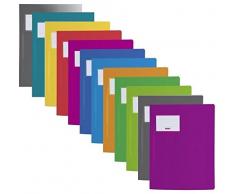 Brunnen 102015030 Schnellhefter FACT!pp (A4, aus transluzentem PP, mit Namensschild, mit Einstecktasche innen) (12 Farben | Color-Sparset)
