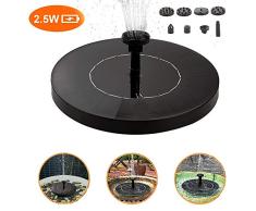 Solar Springbrunnen, 2.5W Garten Solar Teichpumpe mit Batterie Handlungung, Schwachen Springbrunnen für Gartendekoration, Vogelbad, Teich, Aquarium, Pool, Wasser Radfahren