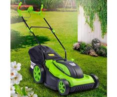 BRAST Elektro Rasenmäher Elektromäher 2000 Watt 43cm Schnittbreite Ergogriff 50L Fangkorb 20-70mm Schnitthöhe