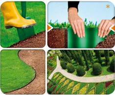 Cellfast 5901828850851 Rasenkante, dunkelgrün, 0.422 x 0.422 x 0.1 cm