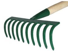 Harke Rechen Laubrechen 10 Zinken 25 cm mit Stiel 120 cm