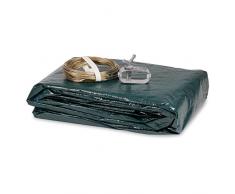 Unbekannt Poolabdeckung Standard für Rundpool Ø 3,50-3,60 m - Ganzjahresabdeckplane für runde Stahlwandbecken - Poolabdeckung 90g/m²