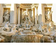 Fototapete Trevi-Brunnen in Rom Vlies Tapete Wandtapete - Tapete - Moderne Wanddeko - Wandbilder - Fotogeschenke - Wand Dekoration wandmotiv24 Größe: XXL 400 x 280 cm - 8 Teile - Vlies
