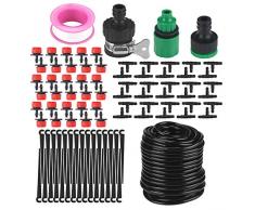 Adkwse Bewässerungssystem Garten, Micro Drip Bewässerung Kit Automatische Bewässerung Sprinkler Tröpfchenbewässerung Kit Gartenbewässerung für Landschaft, Flower Bed, Terrasse Pflanzen(25M)