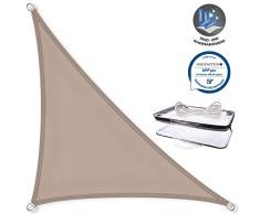 CelinaSun Sonnensegel PES Dreieck rechtwinklig 4,6x4,6x6,5m Taupe UPF 50+ Sonnenschutz inkl Befestigungsseile