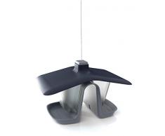 Vogelhaus Birdy Feed Double Vogelfutterhaus Vogelfutterspender für kleine Wildvögel Kunststoff Schwarz grau