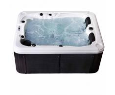 Home Deluxe - Outdoor Whirlpool - Beach Pure - Maße: 210 x 155 x 83 cm - Inkl. 51 Massagedüsen und 24 Lichtquellen