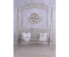 PALAZZO INT Hollywoodschaukel Weiss Schaukel Shabby Chic Gartenschaukel Metall