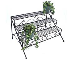 DanDiBo Blumentreppe 091933 Pflanztreppe 80 cm Klappbar Blumenständer Pflanzentreppe