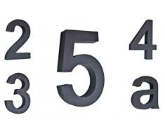 HAUSNUMMER EDELSTAHL Nr.3 / H20cm/200mm / anthrazit-grau RAL7016 / ARIAL in 3D / V2A / NUR 1 x VERSANDKOSTEN FÜR ALLE BESTELLUNGEN ZUSAMMEN !