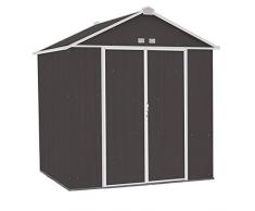 Spacemaker Metallgerätehaus, Gartenhaus, Geräteschuppen EZEE grau/Creme, 238x218x231 cm // Metallgartenhaus