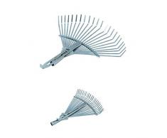 Verstellbare 27-46cm Fächerbesen Laubbesen Gartenbesen Gartenrechen Laubrechen Besen Rechen mit 22 Zinken