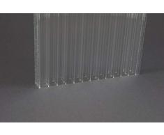 ACRYLSHOP24 Terrassendach Terrassenüberdachung Carport Komplettset Polycarbonat 16mm X-Struktur Stegplatten farblos 16mm Stegplatten Tiefe:2500mm|Breite:2080mm - Mehrere Maße verfügbar