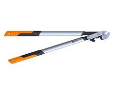 Fiskars PowerGearX Amboss-Getriebeastschere für trockenes und hartes Holz, Antihaftbeschichtet, Gehärteter Präzisionsstahl, Länge 80 cm, Schwarz/Orange, LX99-L, 1020189