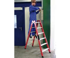 Krause Kunststoff-Stufen-DoppelLeiter 2 x 4 Stufen Arbeitshöhe 2,40 m